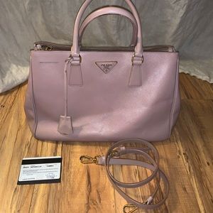 AUTH Prada Saffiano Lux Galleria Tote w/ Strap